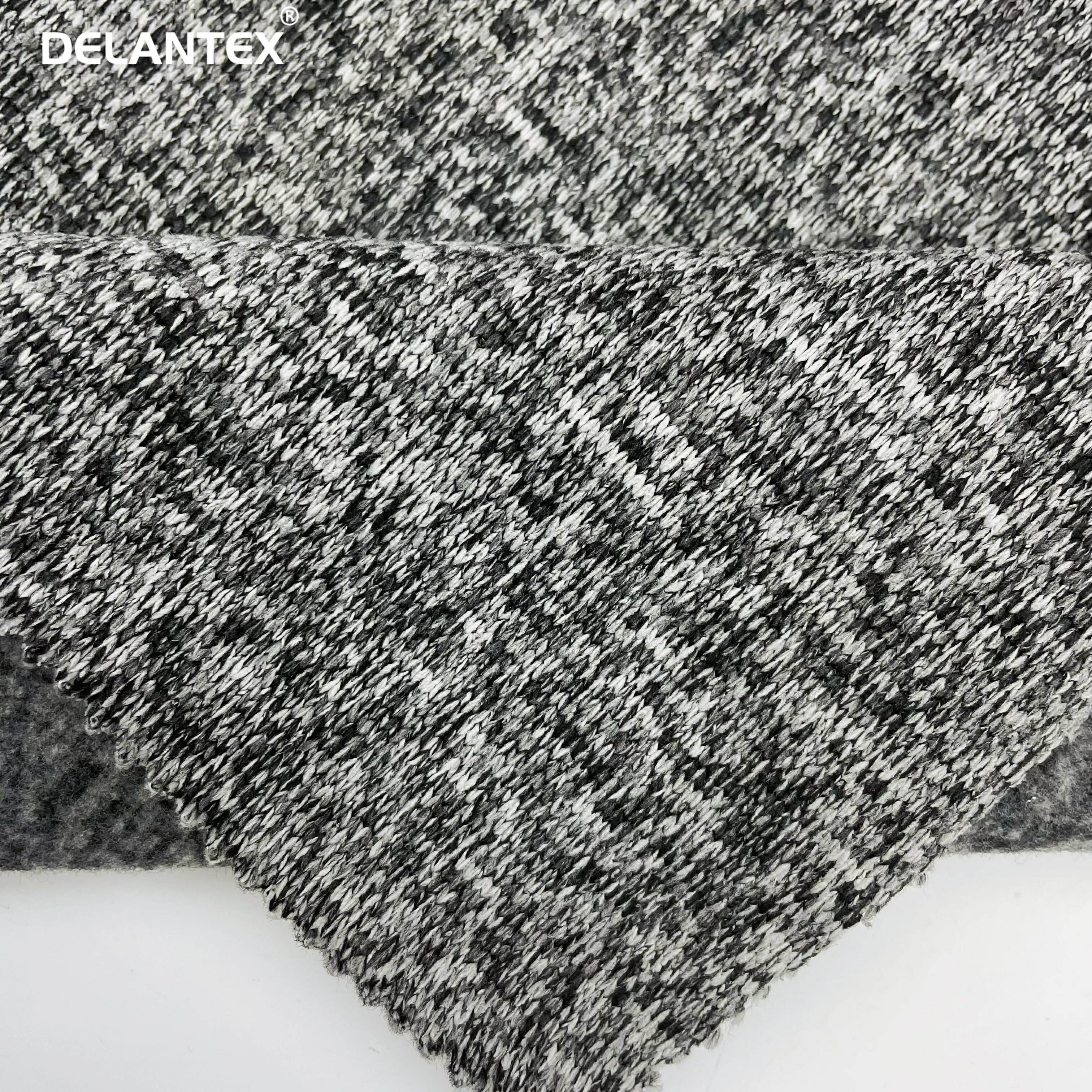 Delantex Super Soft 100% Polyester Knitted Hacci Fabric for Sweater Fleece Fabric