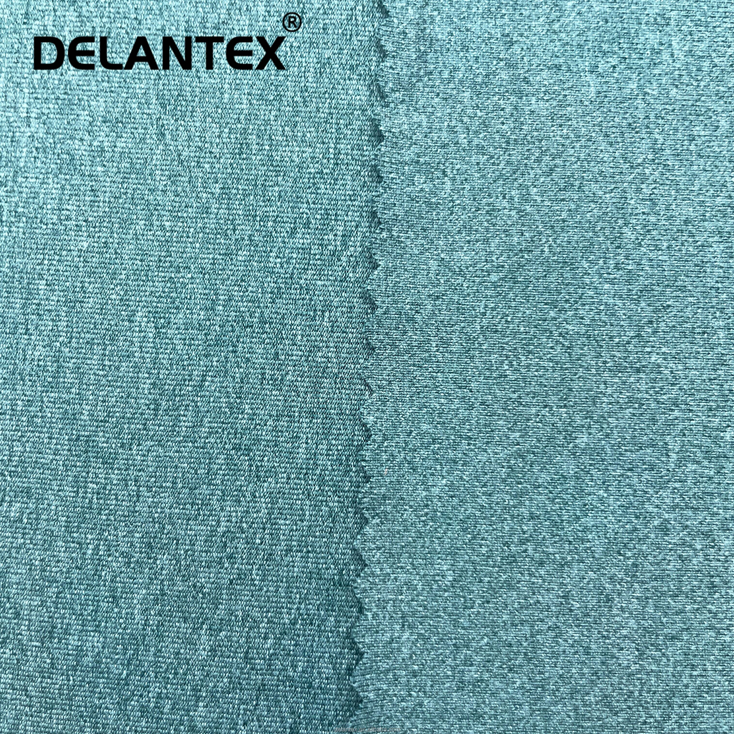 Delantex Chinese Fabric Manufacturer 4 Way Stretch Cation Brushed Fabric for Women's Clothing