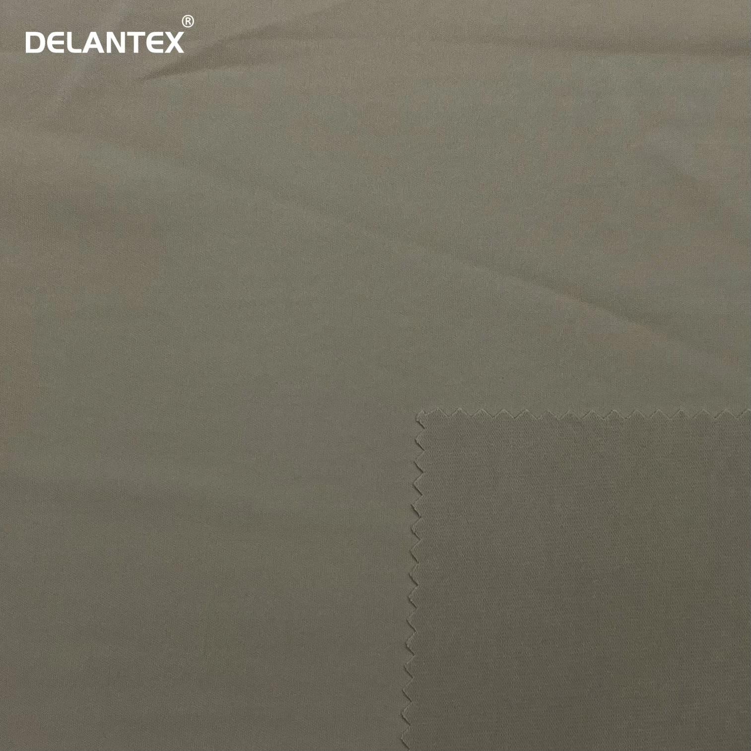 Delantex Stretch Matting Poka Plain Dyed 100% Polyester Woven Polyester Fabric for Women Dress Clothing