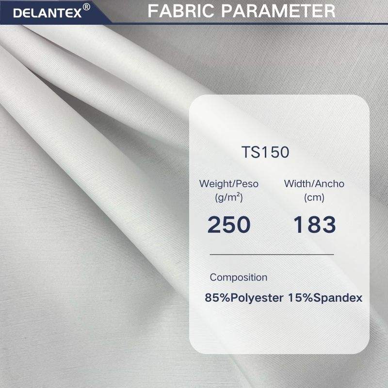 Delantex 85%Polyester 4way Stretch Fabric for Garment 183cm 250gsm
