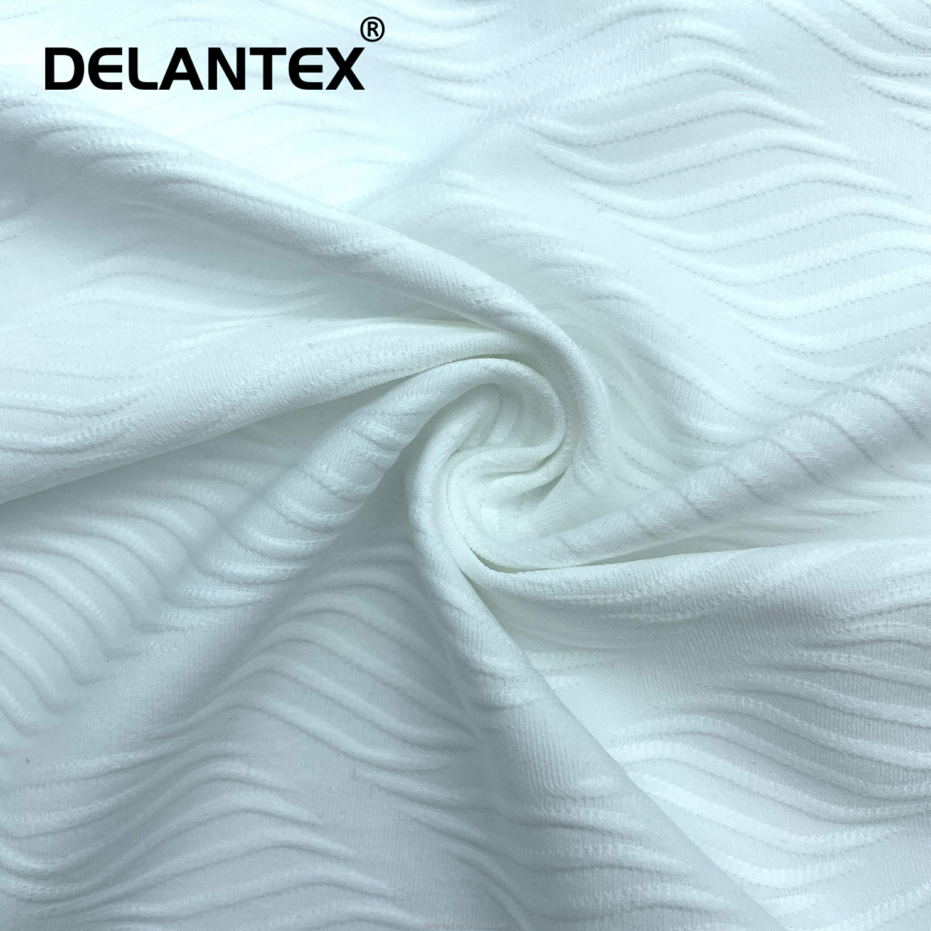 Delantex 170cm 220gsm 95%polyester 5%spandex Jacquard Vertical Pattern Needle Hole butterfly Elastic Mesh Breathable Wear Fabric