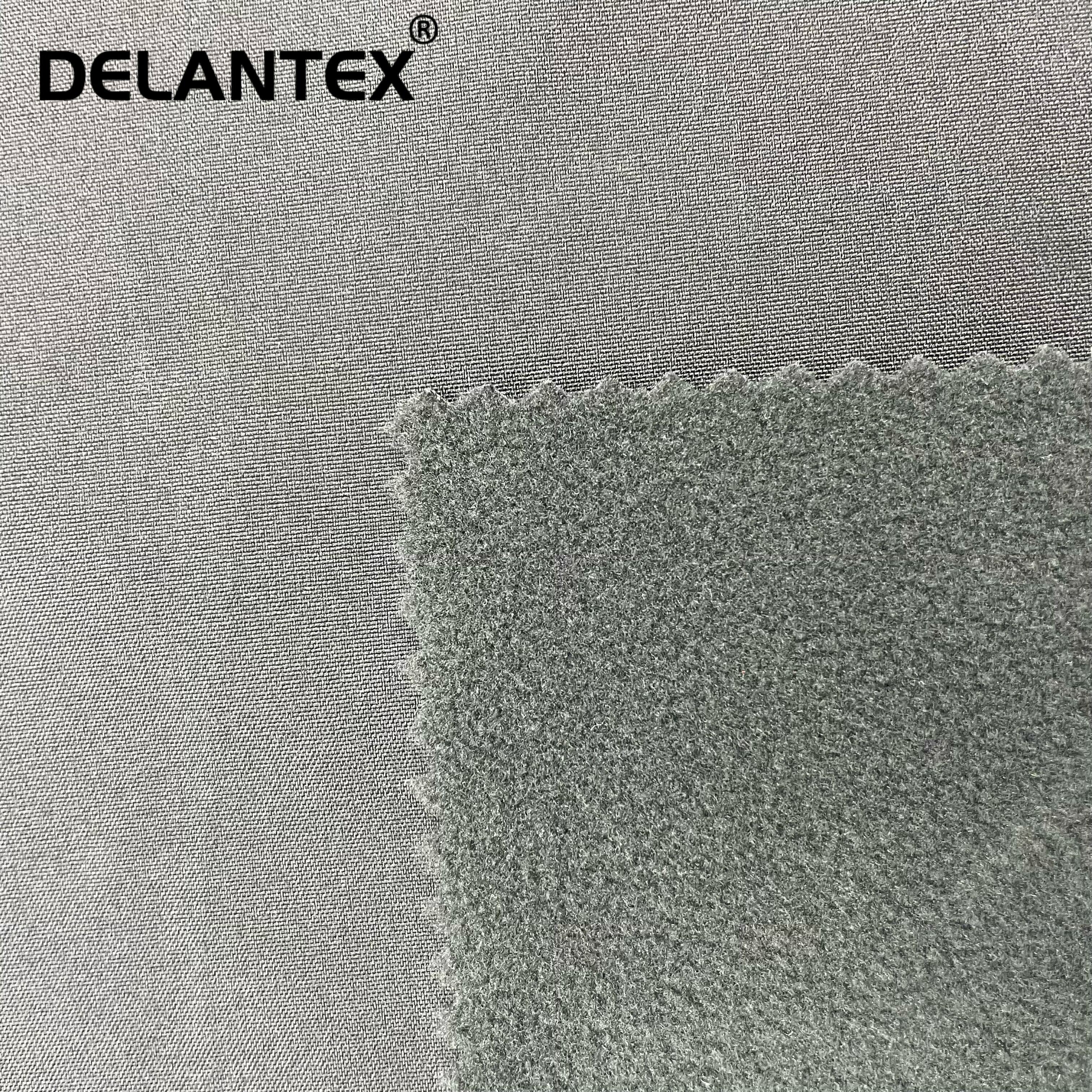 Delantex Customized 4 Way Spandex Polar Fleece Laminated Boned Softshell Polyester Fabric