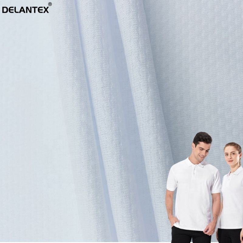 Delantex Light Wight 90GSM Soft Bubble square Mesh Fabric for Fashion Clothes
