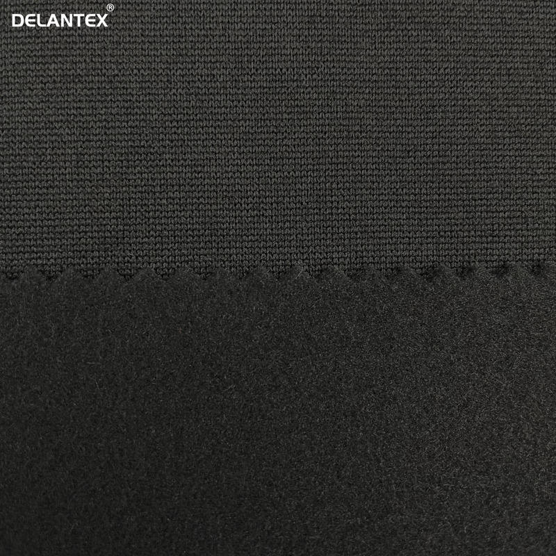 Delantex 100%polyester 200GSM Elastic Dty One Side Brushed Polar Fleece Fabric for Hoodie Jacket