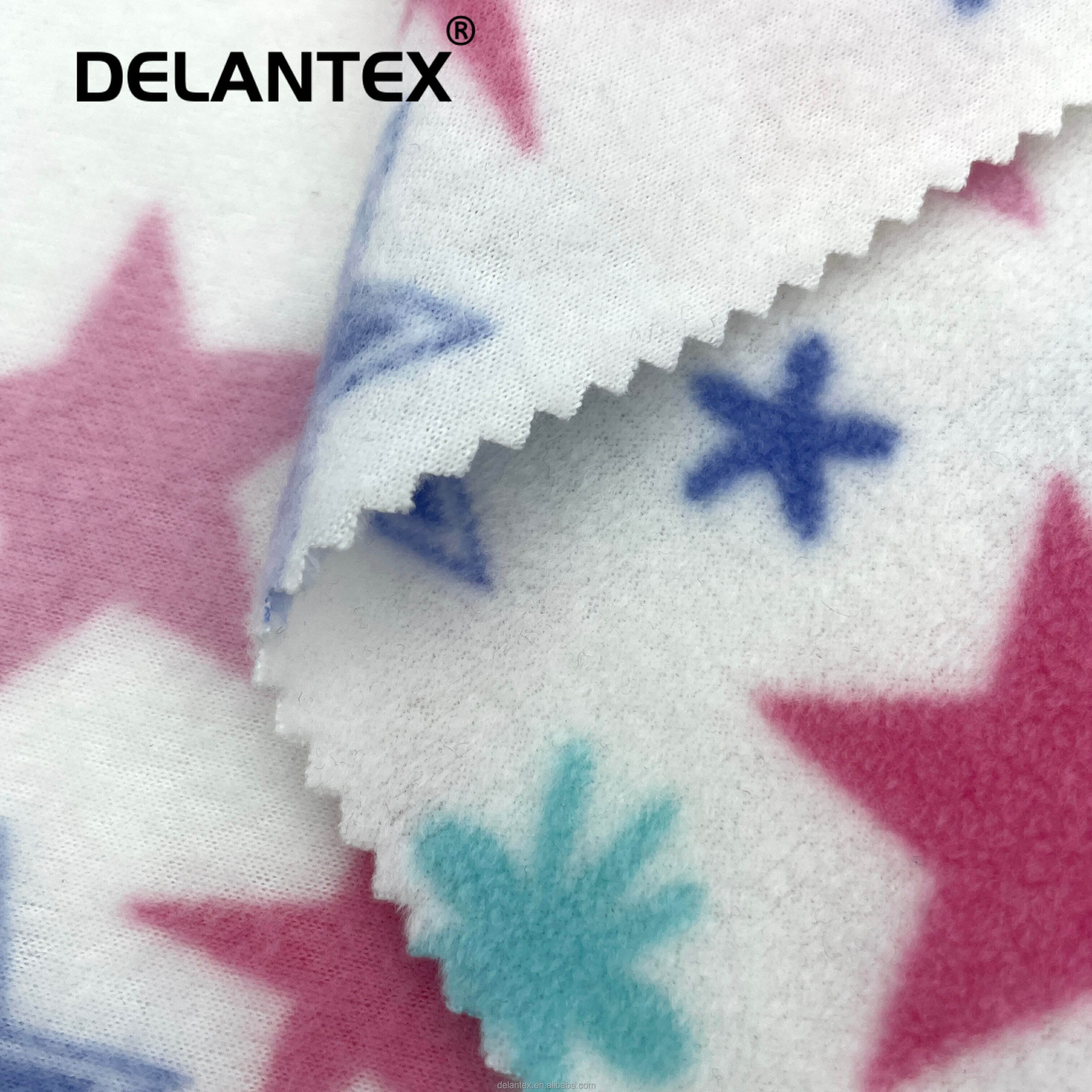 Delantex 150D/96F FDY Digital Printing Wholesale Anti Pill Fleece Fabric Manufacturer