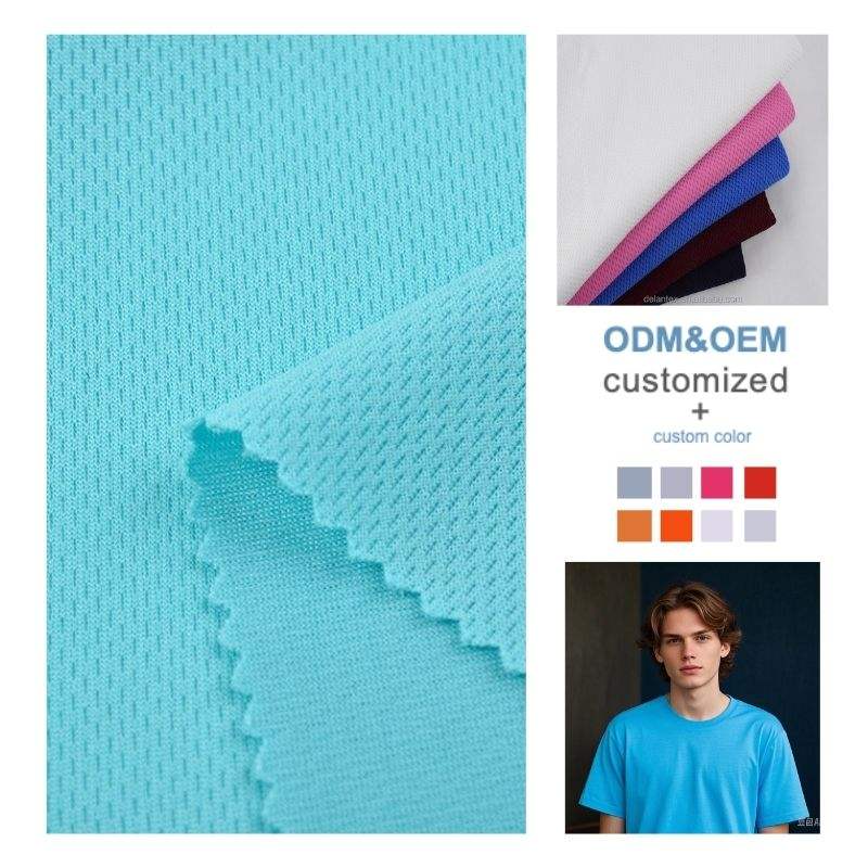 Delantex Wicking Mesh Jersey Material Drifit Sportswear Fabric Free Sample