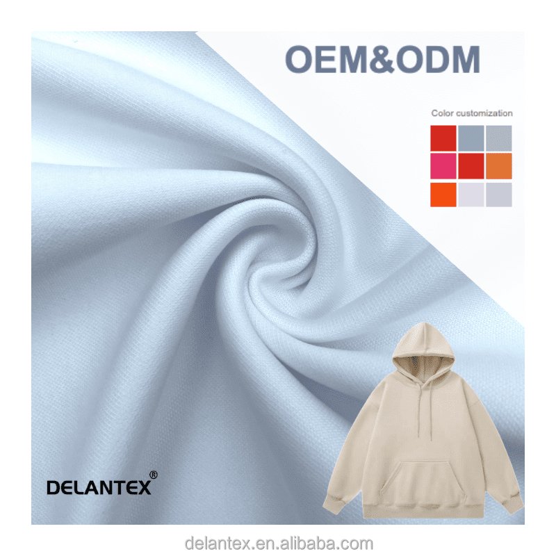 Delantex Customized Color 150D/96F 1 Side Brushed Thick Polar Fleece Fabric for Sale