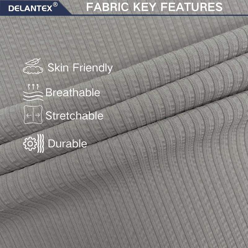 Delantex Wrinkle 78%Nylon 22%spandex Crinkled 175GSM Bubble Crepe Nylon Fabric for Men Garment