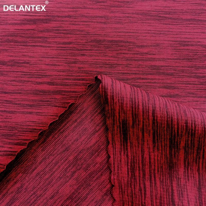 Delantex Factory 175gsm Soft Breathable Polyester Spandex Knitted Fabric Stretch Plain Style for Woman Tracksuits Fabric