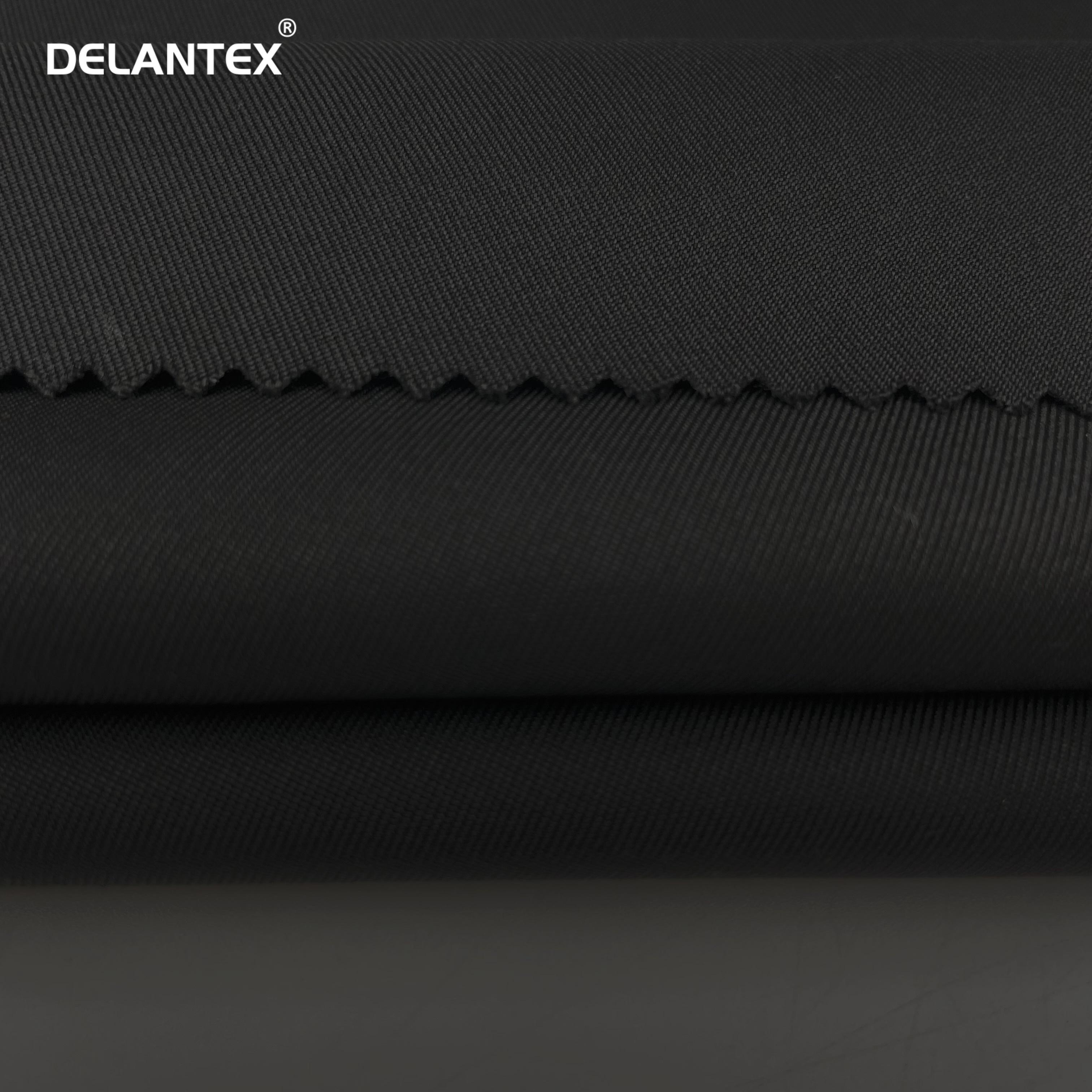 Delantex Manufacture 100% Polyester Woven Fabric with Good Strength for Suits