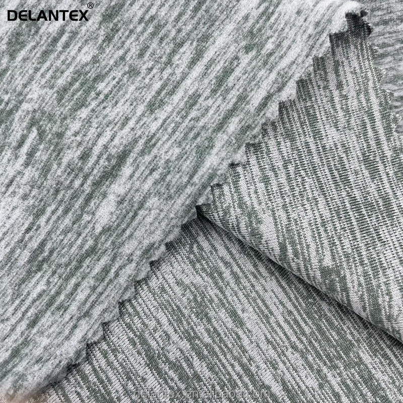 Delantex High Quality 160 Gsm Plain Polyester Spandex Knitted Fabric Cation Fabric for Yoga Clothing