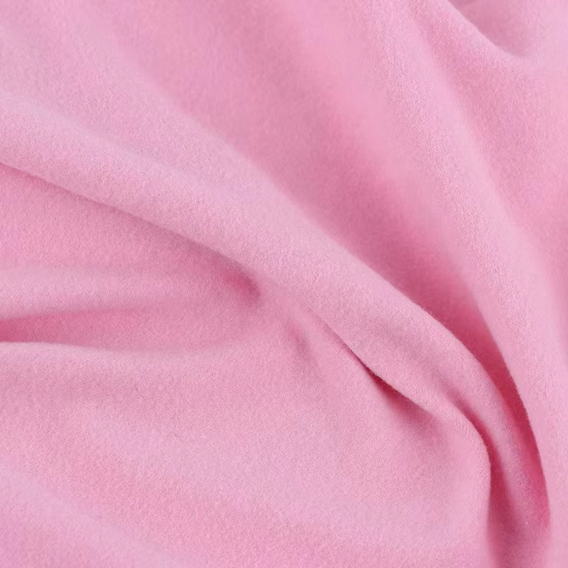 Knitted One Side DTY Brush 95% Polyester 5% Spandex Milk Silk Plain Dyed Jersey Fabric for Garment