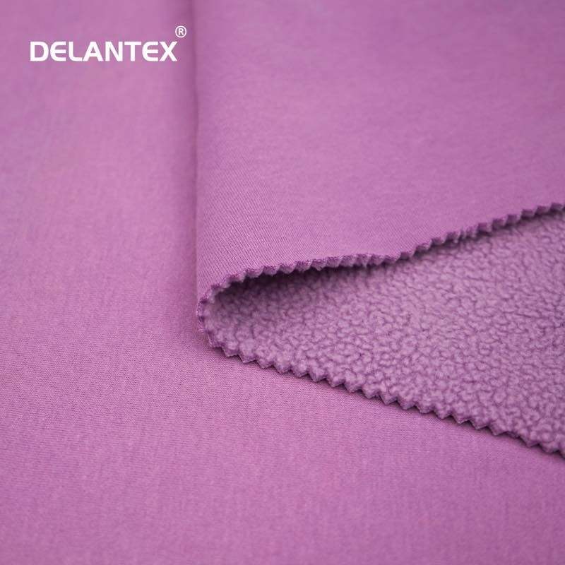 Delantex 80% Polyester 20% Cotton French Terry Fleece Fabric Brushed Knitting Fabric for Girls Hoodie for Sleepwear Outdoor