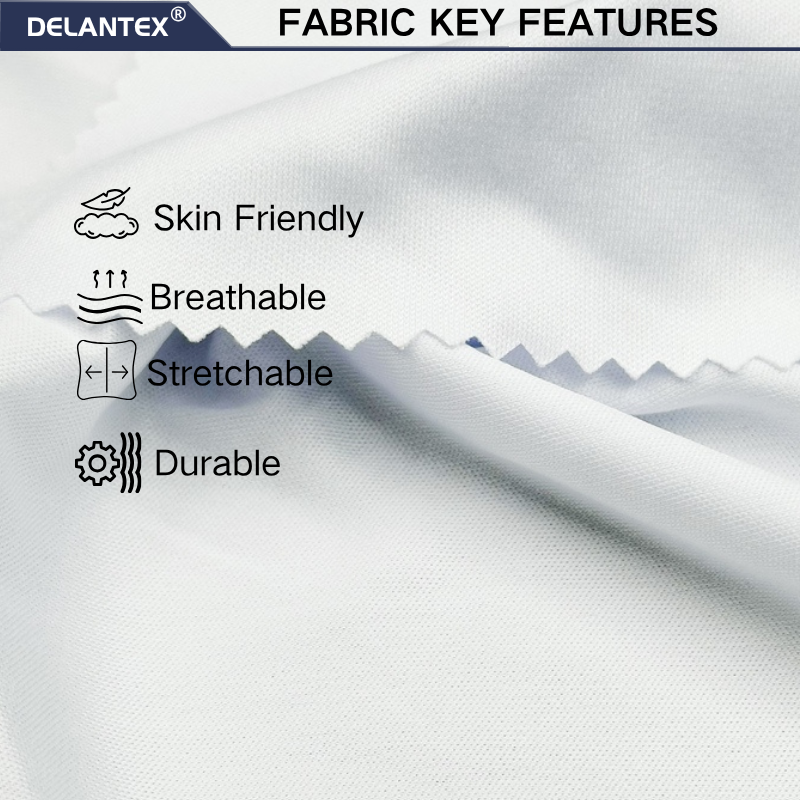 Delantex Sublimative Mesh Interlock Fabric 100% Polyester 200gsm Breathable Knitted Quick Drying Sportswear Wholesale