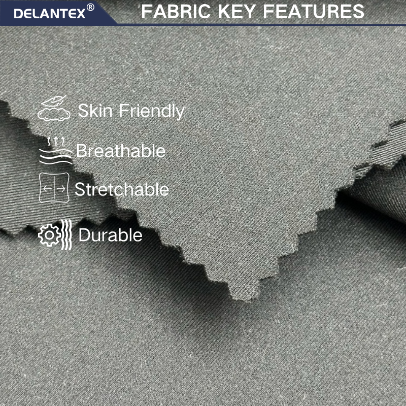 Delantex Breathable Soft Touch Fabric for Swimwear Sports Yoga Wear Knit Moisture Wicking Fabric