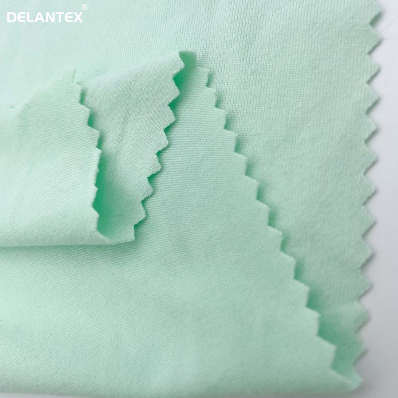 Delantex Custom Color Weft Knitted Poly Spandex Jersey Fabric Lightweight 2 Sided Brushed for Sleepwear Lining 100% Polyester