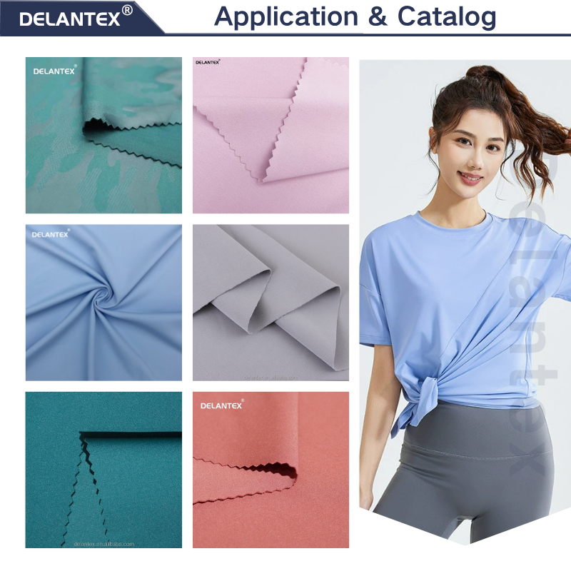 Delantex 165cm 240gsm Door Width and Weight High Quality Nylon Sports Clothing, Dry Knit Fabric, Made in China