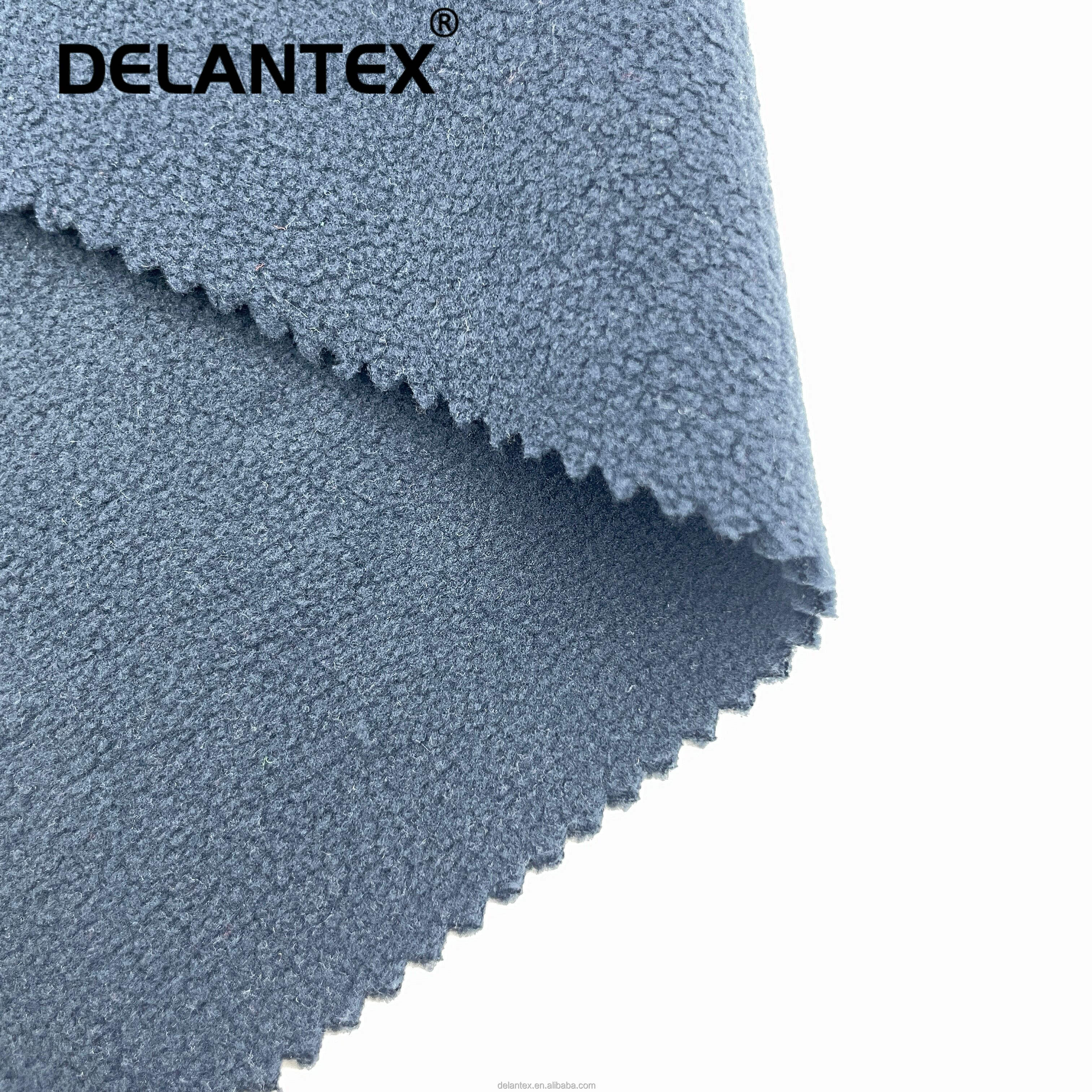 Delantex High Quality 100% Polyester Water Resistant Bonded Fleece Fabric for Jackets Free Sample