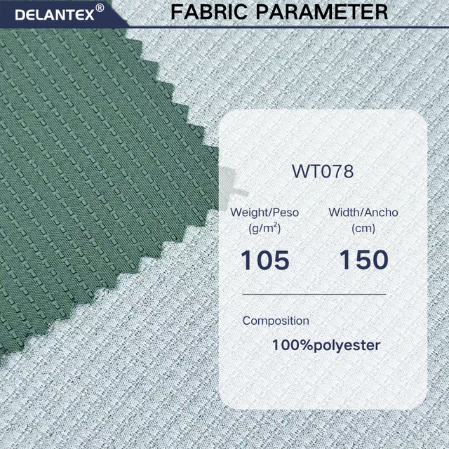 Delantex Waterproof and Windproof Jacket Fabric 150cm 105gsm High Quality 100%polyester Material Best Fabric for Uniform