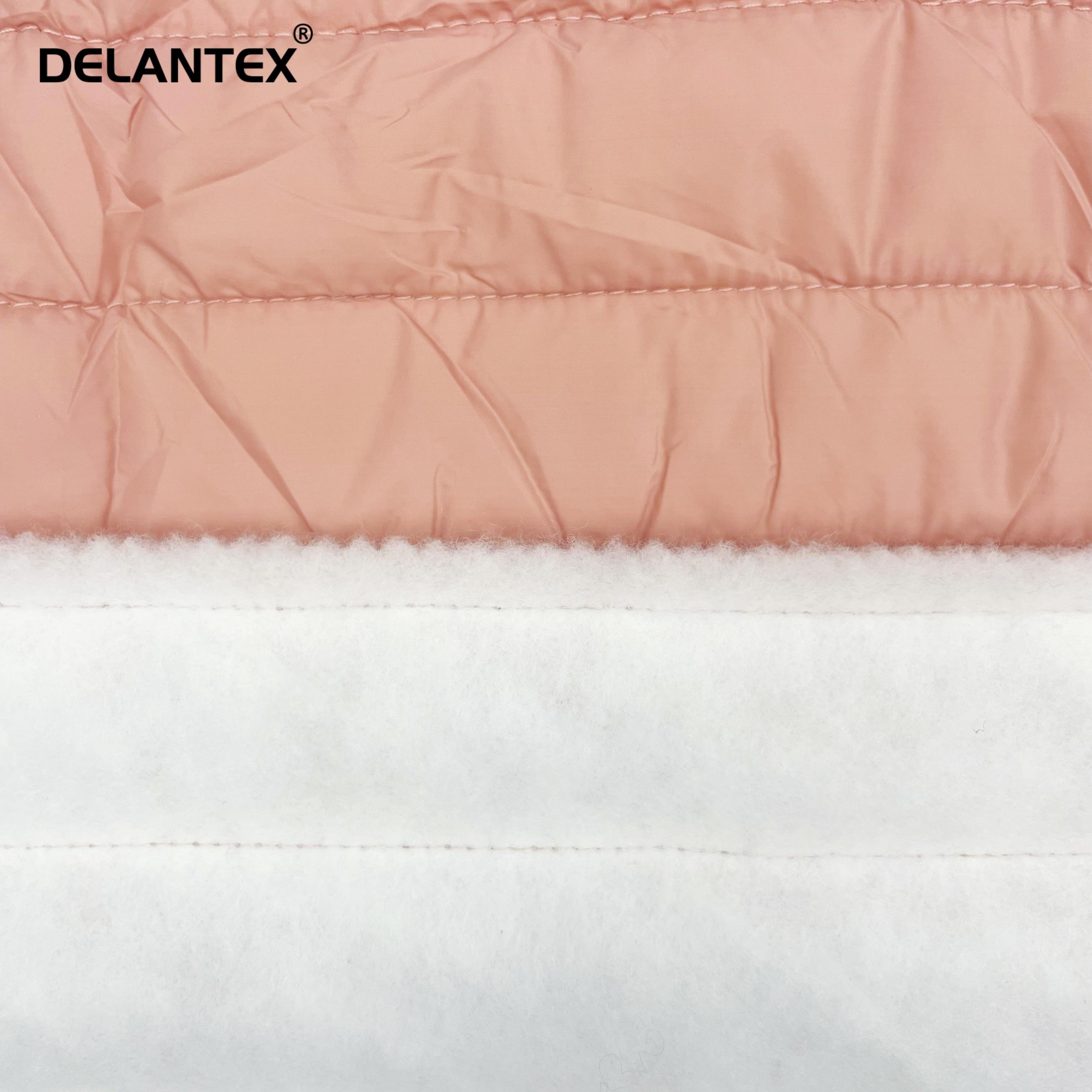 Delantex Wholesales 190GSM 80 Polyester 20 Nylon Fashion 2 Layers Comfortable Quilted Fabric for Winter Jacket