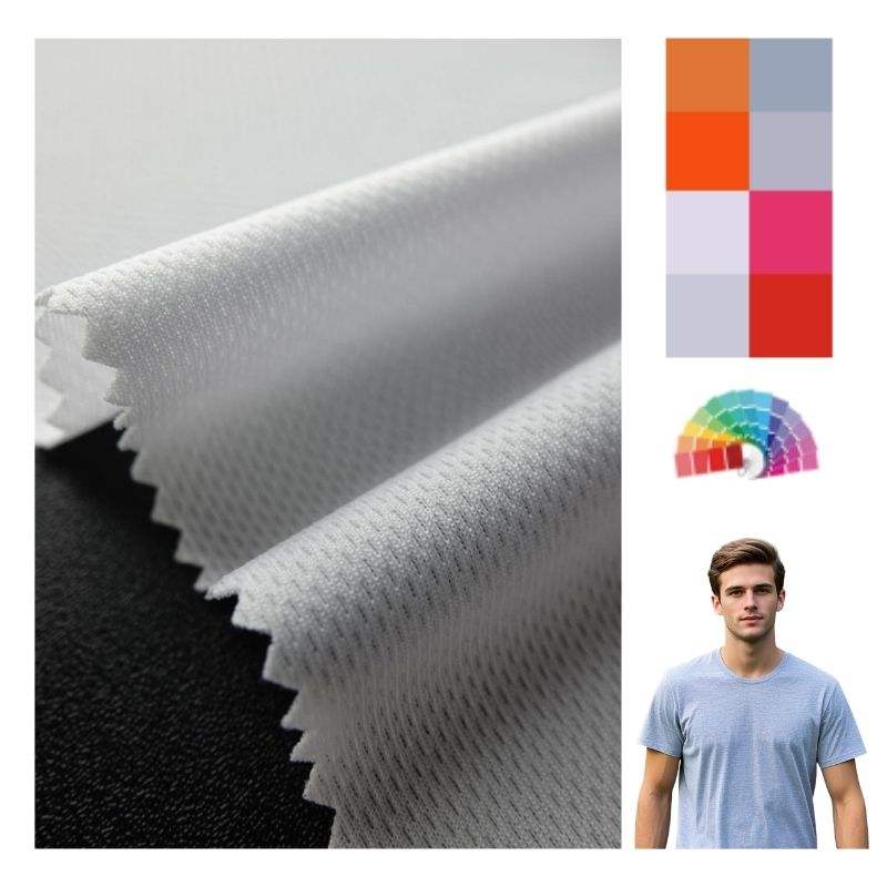 Delantex Knitted Mesh Basketball Net 100% Polyester Fabric for Sport Garment Free Sample