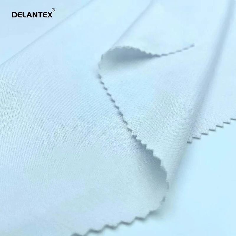 Delantex 100% Polyester Breathable Pinhole Mesh Fabric for Sublimation Printing Technology Sport T-shirt Material Free Sample