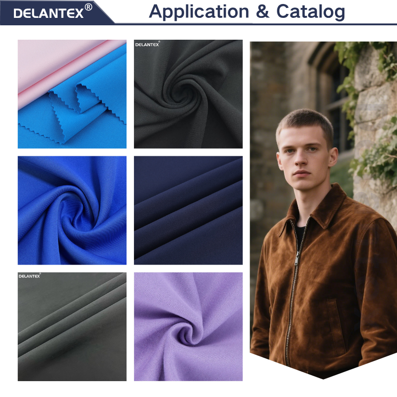 Delantex a Fabric Suitable for Various Scenarios, Student School Uniforms, Various Jackets, 160cm, 190gsm Suede scuba Fabric