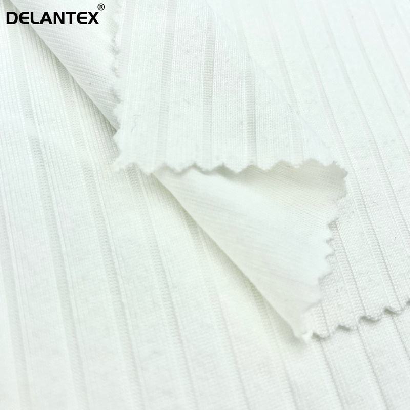 Delantex Weft Knitting DTY Single Brushed Rib Jersey Fabric for T-Shirt Free Sample