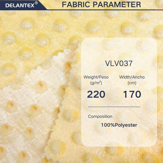 Delantex Skin Friendly Double Jacquard Elastic Bubble Flannel Fabric for Blanket