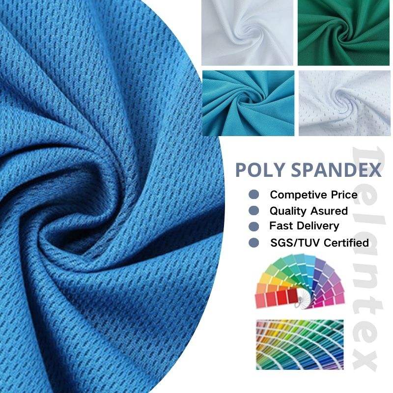 Delantex Bird Eye Mesh Basketball Football Jersey Fabric 100% Polyester Stretch for Outdoor Garments for Girls Free Sample