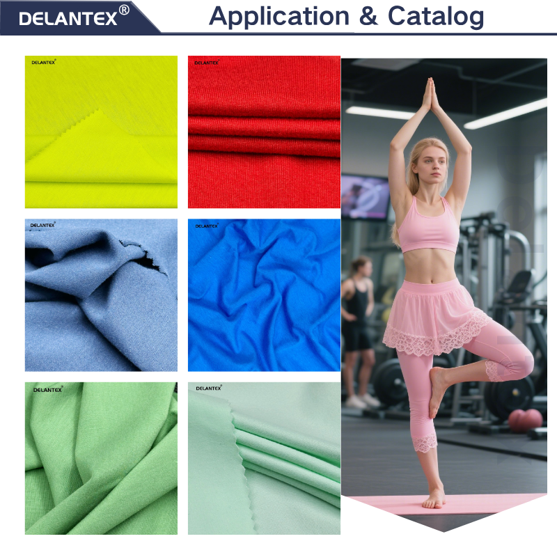 Delantex High Elastic Soft Ice Silk Rib Quick-drying Jersey Fabric Wholesaler Ice Jersey Fabric for Cool T-shirt Free Sample