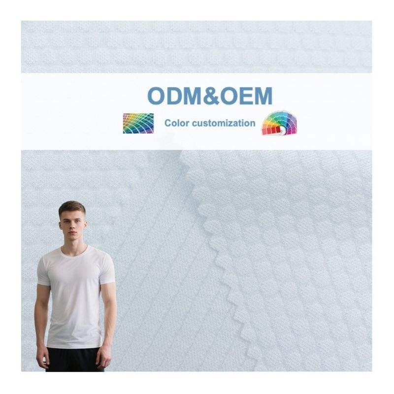 Delantex Moisture Absorbent Wicking Fabric Hexagonal Football Mesh Fabric for Sport Free Sample