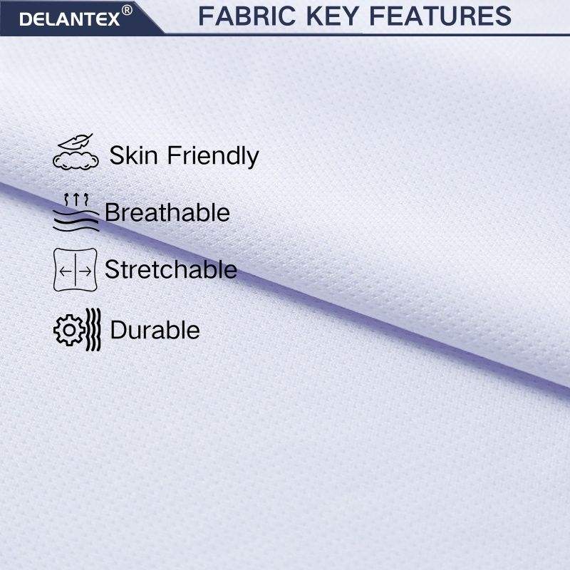 Delantex 100% Microfiber Polyester Knitted Mesh Fabric Plain Dyed Sweat-wicking Bird Eye Material Fabric Free Sample