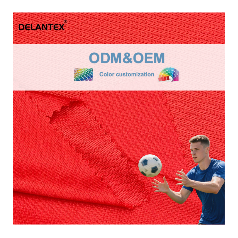 Delantex 300gsm 100% Polyester Birds Eye Sports Dry Fit Fabricfootball Jersey Fabric Material Wholesale Price