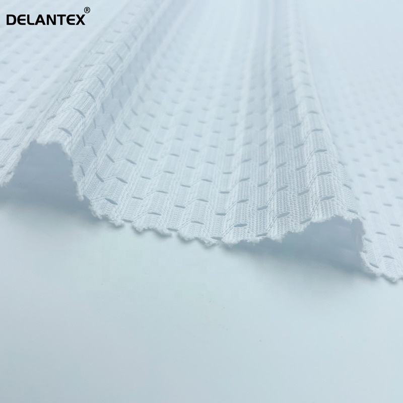 Delantex 100% Polyester Bird Eye Knit Jersey Knitted Mesh Stretch Fabric for Garments