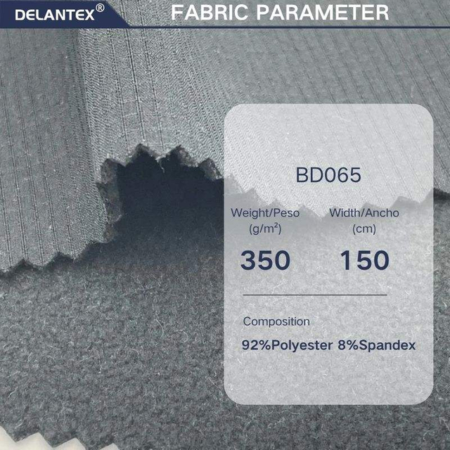 Delantex 92% Polyester 8% Spandex Waterproof Breathable Soft Shell Fleece Fabric for Outdoor Sport Coat Free Sample