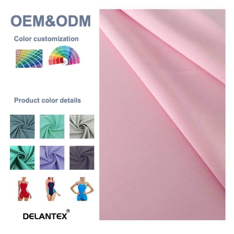 Delantex Nylon Spandex Bathing Suit Swim Swimsuit Swimwear Fabric Swimming Costume Material Suppliers Free Sample