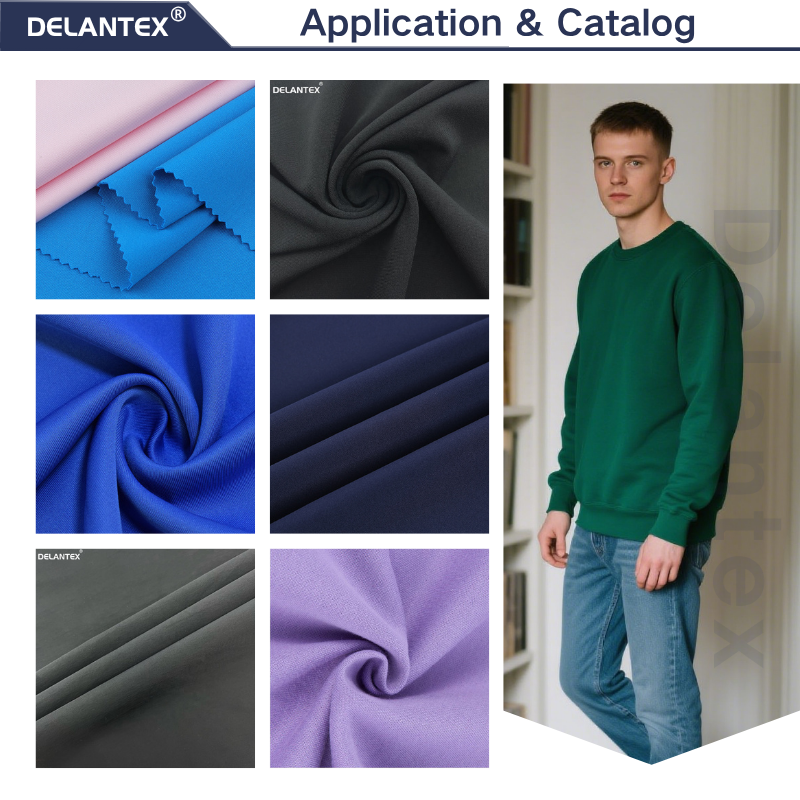 Delantex Polyester Spandex scuba 4-way Stretch Fabric, Chinese High-quality Fabric Manufacturer Can Sublimate Fabric