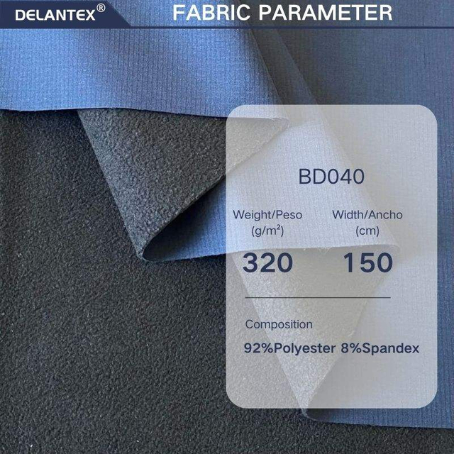 Delantex 100D Waterproof Breathable Softshell Fleece Fabric for Women's Windbreaker Polar Sublimation Anti-Static Garment Girls