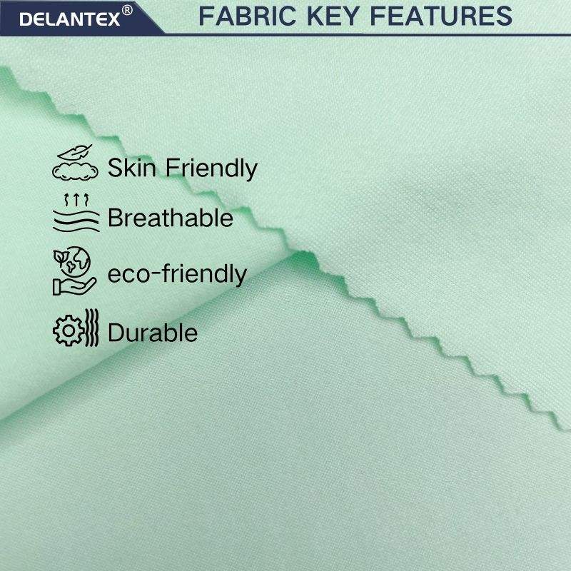 Delantex 180GSM Quick Dry Stretch Jersey Fabric Soft Hand Feel Brushed 100% Polyester for T-Shirts Sleepwear Lining Outdoor Use