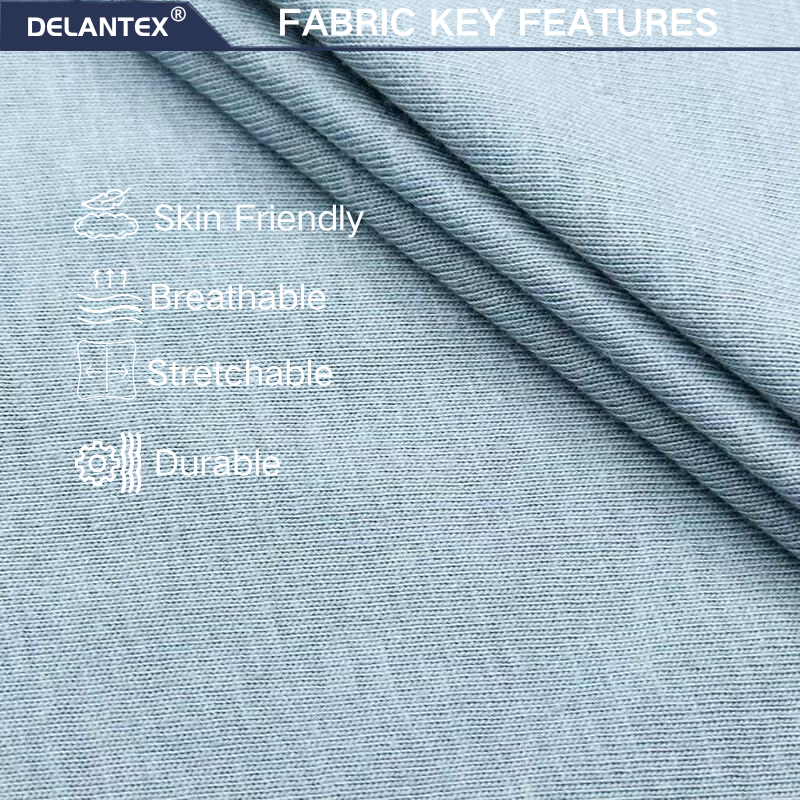 Delantex CVC Single Sided Sweatcloth Made of 21s Cotton 185cm 190gsm Soft, Skin Friendly, Natural and Environmentally Friendly