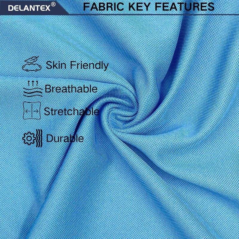 Delantex Hot Sale New Design Blue Dri Fit 100% Polyester Bird Eye Mesh Fabric for Sportswear
