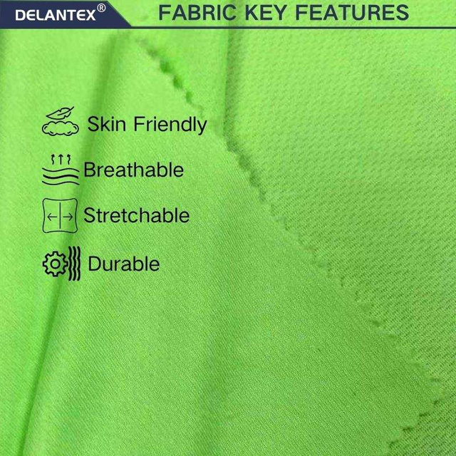 Delantex 100% Polyester Knit Breathable Wicking Bird Eye Mesh Jersey Fabric for Outdoor Sportswear Garment