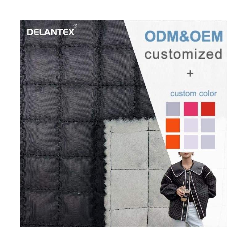 Delantex Warm Quilted Fabric 100% Polyester Pongee Quilting Fabric for Garments
