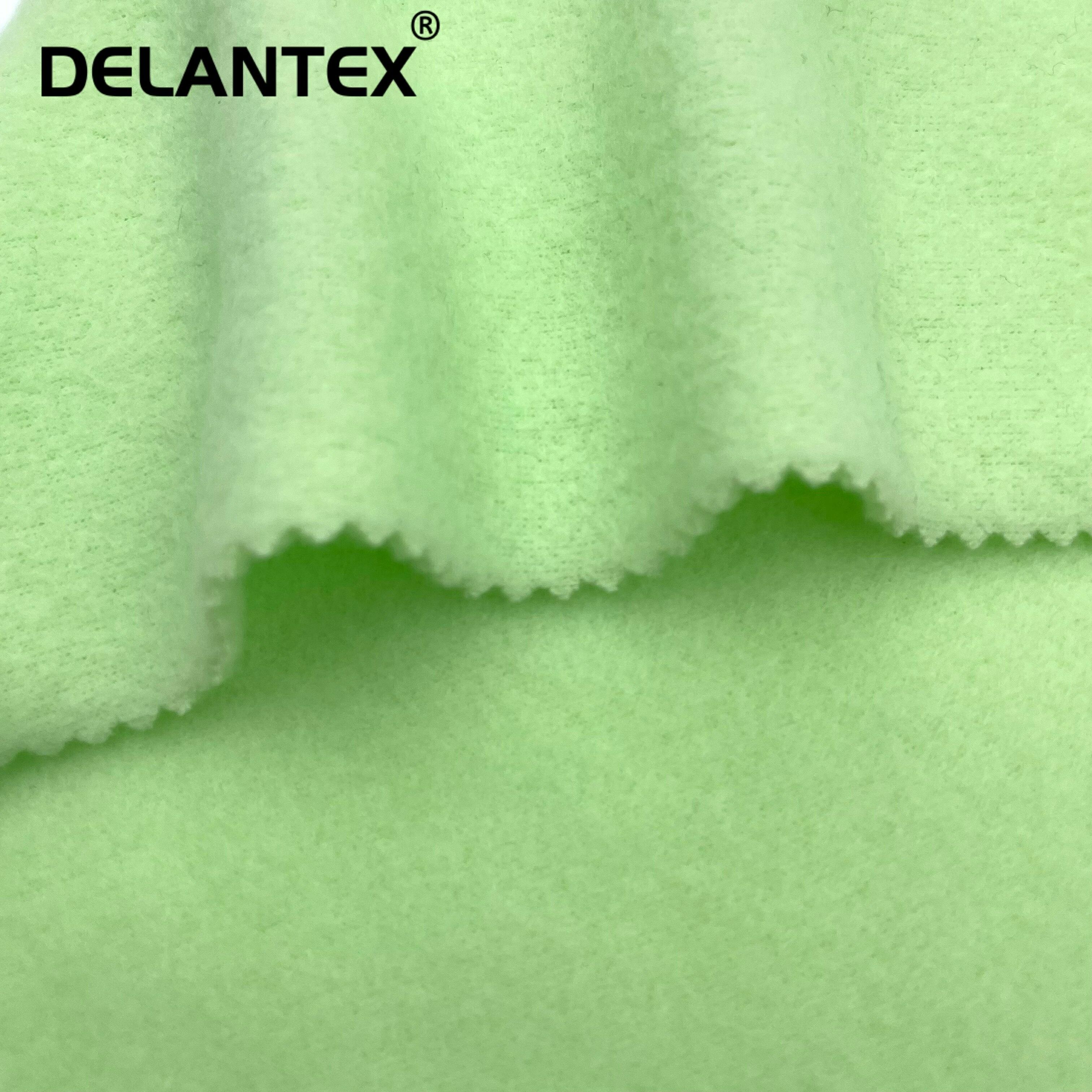 Circle Yarn Knitted Terry Micro Polar Fleece Fabric With Double Side Brushed