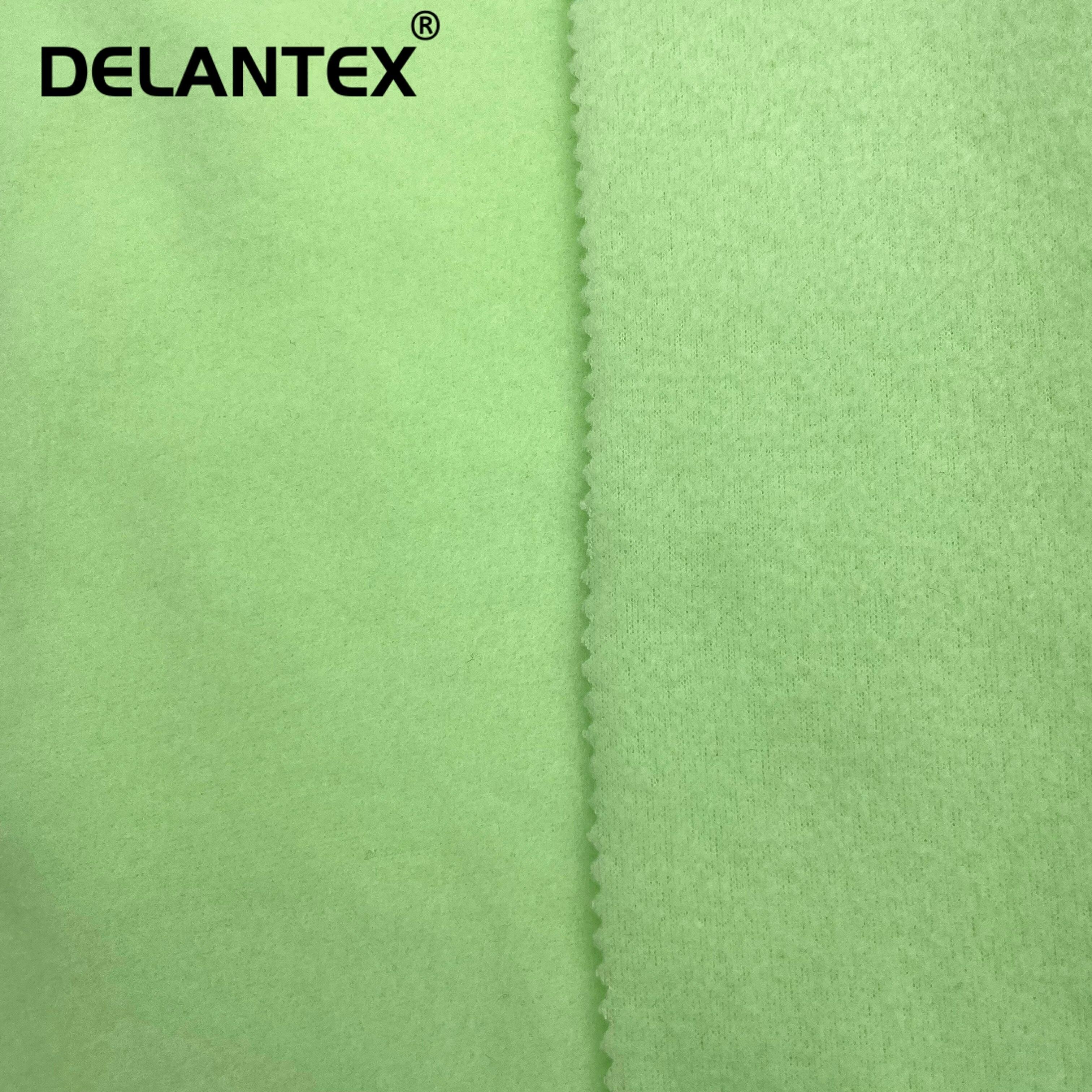 Circle Yarn Knitted Terry Micro Polar Fleece Fabric With Double Side Brushed