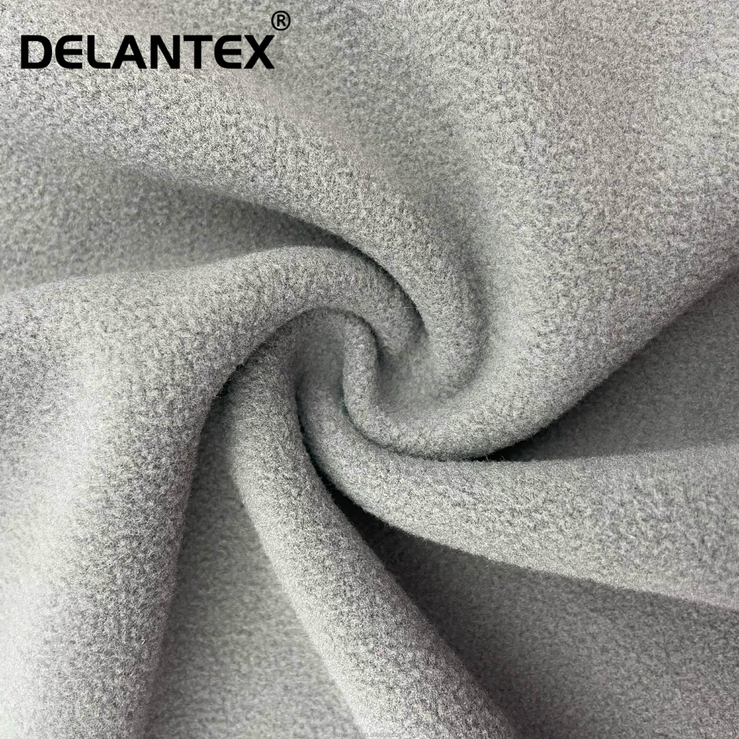 2 Layers Bonded Fleece Interlock Bonded Polyester Fabric for School Uniforms Tela Polifel 320GSM scuba Fleece Fabric