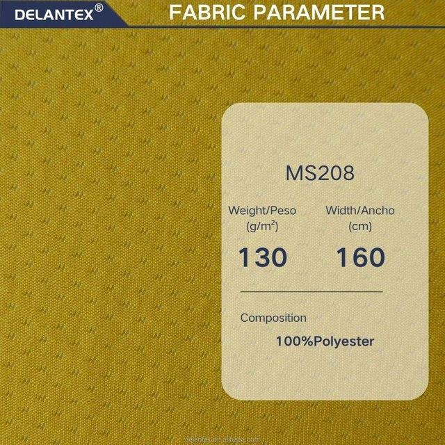 Delantex Mesh Cloth Fabric Brocade Ammonia Sports Jacquard Bird Eye Cloth for Ice Cold Spring and Summer Business T-shirt