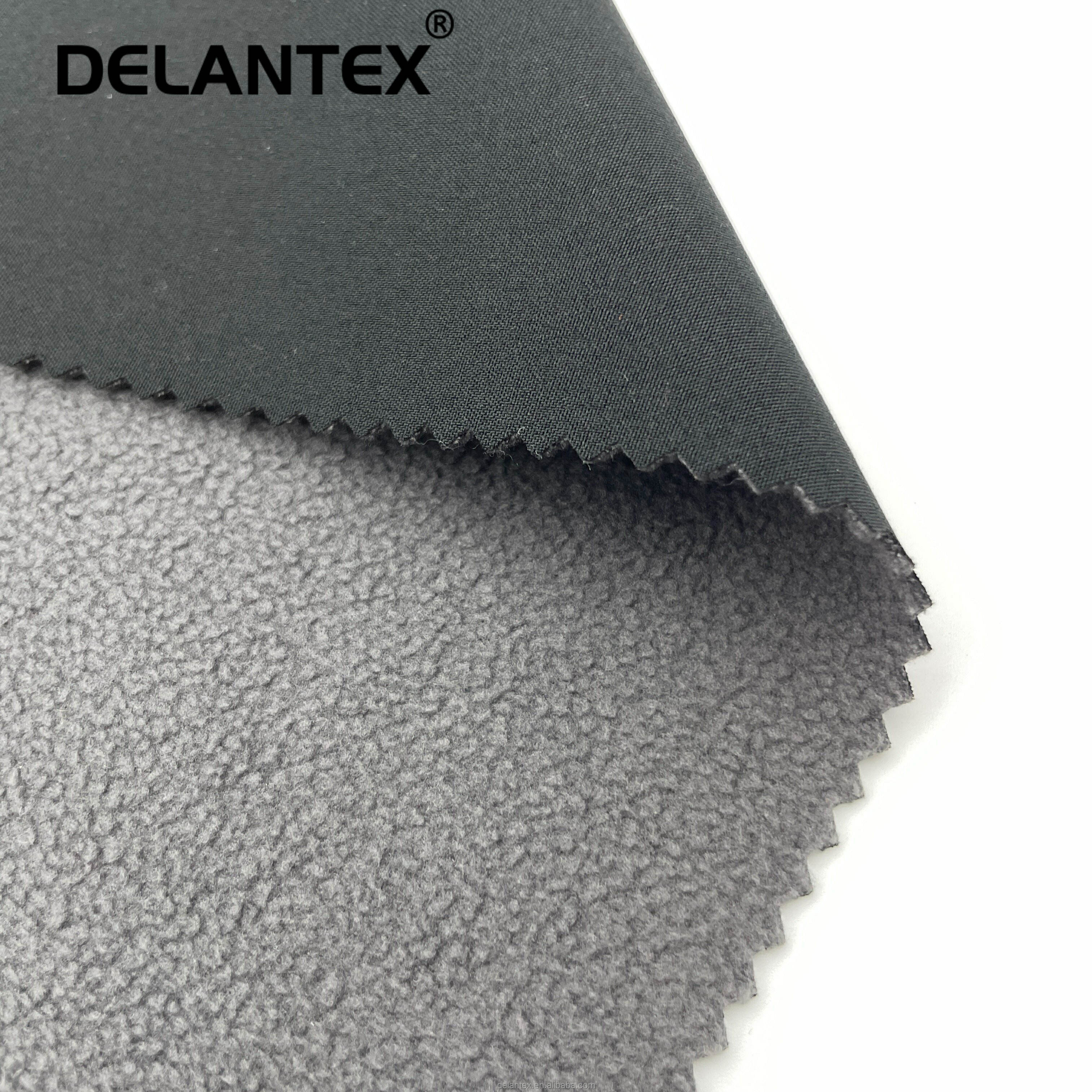 Solid Color 4 Way Stretchable Waterproof Softshell Bonded Fleece Fabric