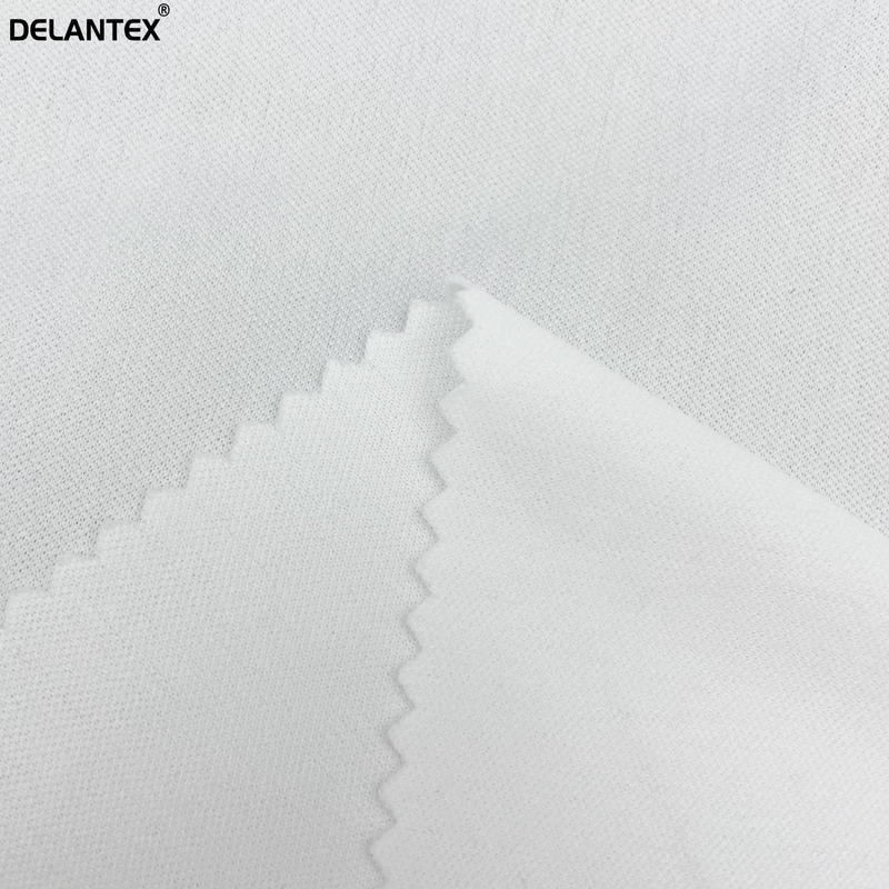 Delantex Interlock Jersey Fabric Sublimation Blank 100% Polyester White Color for T-shirt